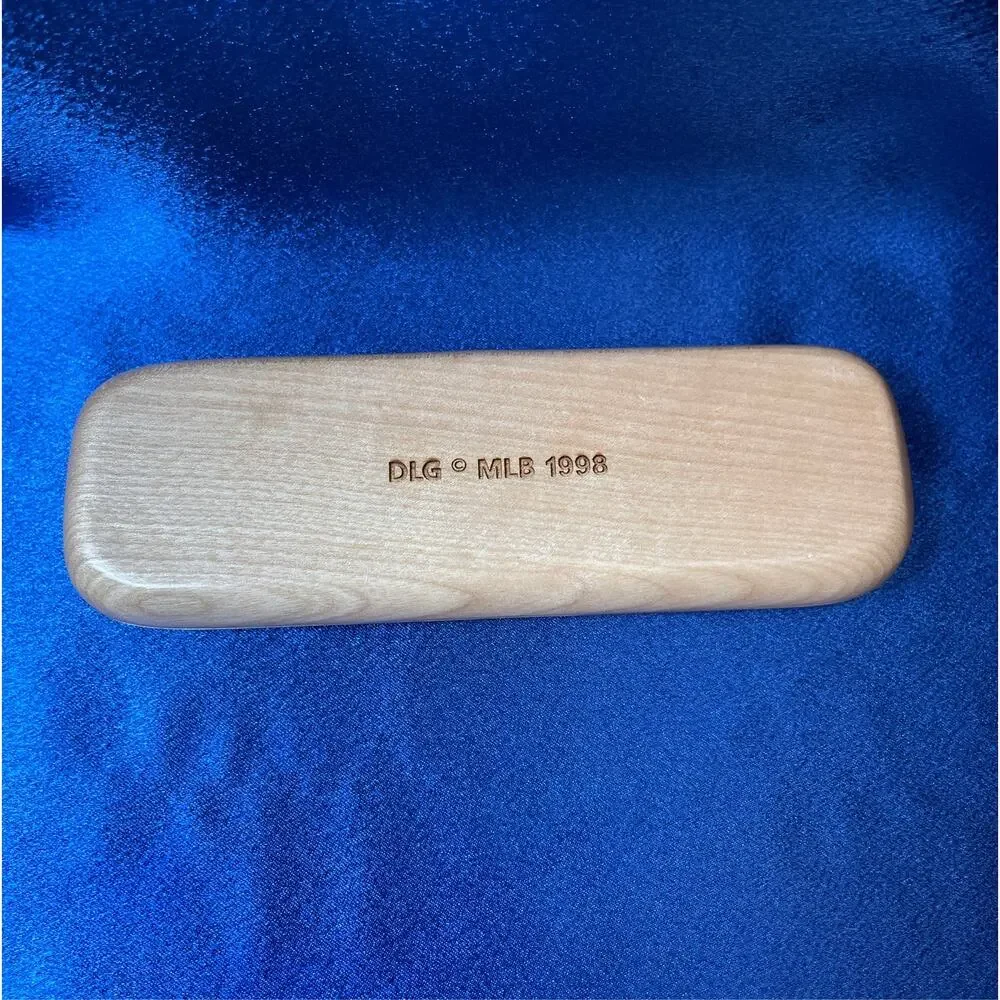 Wooden Pen Holder with MLB Angels Baseball Logo 1998